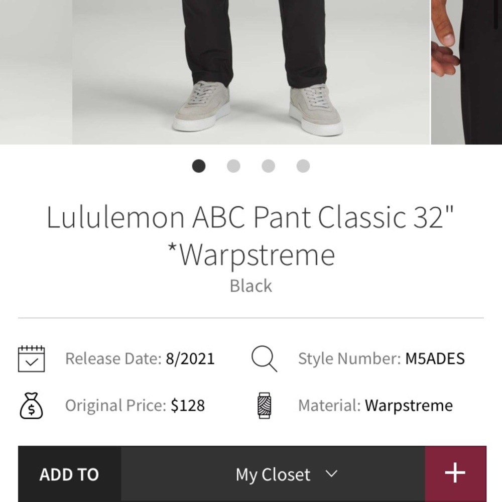lululemon athletica ABC Pant Classic 32" - Black
